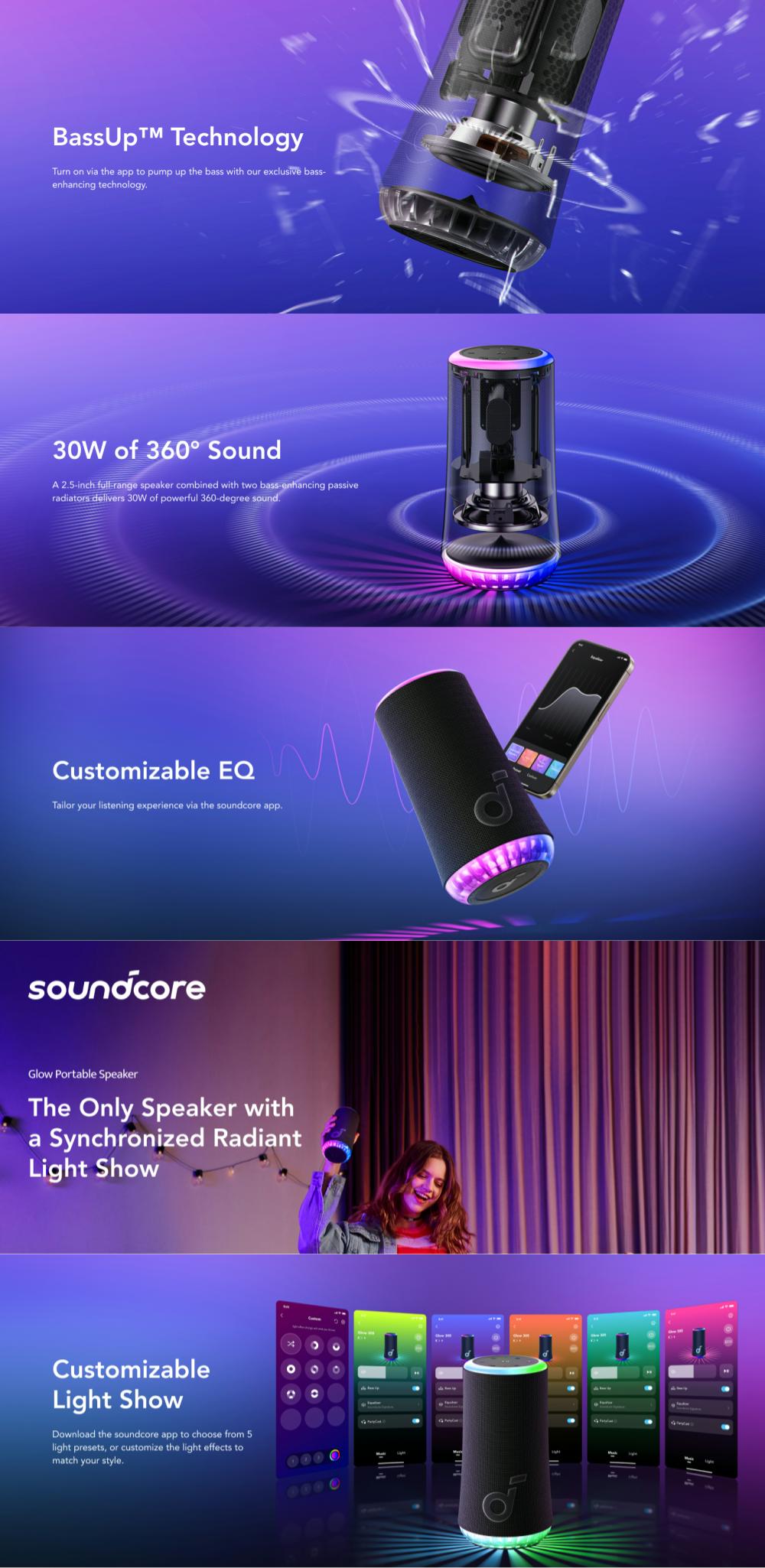 Boxa portabila wireless Anker SoundCore Glow